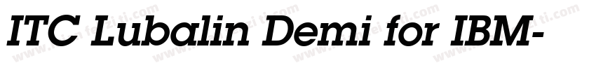 ITC Lubalin Demi for IBM字体转换